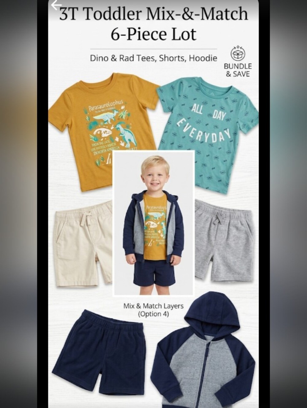 3T Boys' Mix & Match 6-Piece Wardrobe Lot